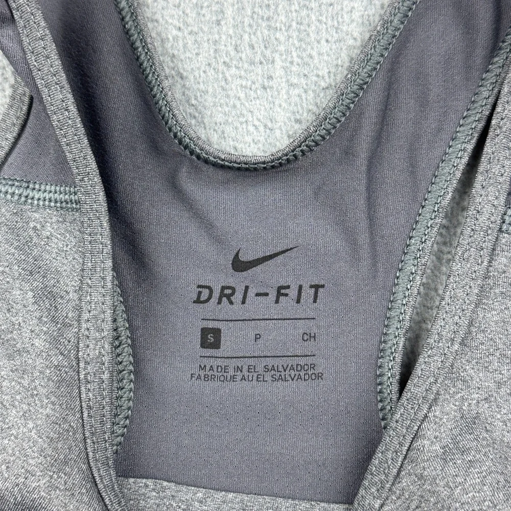 Nike Tank Top Womens Small Gray Dri-FIT Racerback Stretch Training Yoga Gym Top